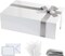 Premium White Gift Box with Magnetic Closure – 14x9x4 Inches, Includes Ribbon & Gift Card, Elegant Presentation Box for Weddings, Birthdays, Anniversaries, and Special Occasions (white)